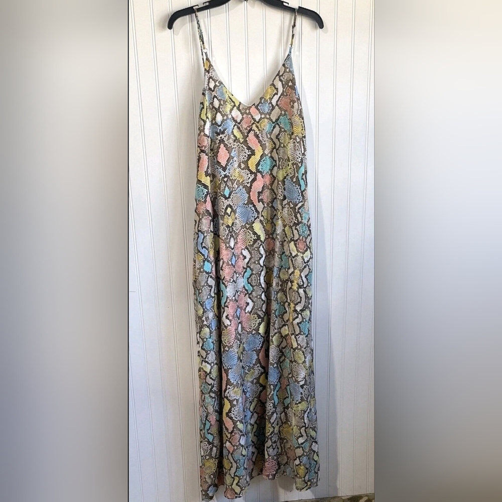 Peach Love California Multicolor Snake Print Dress